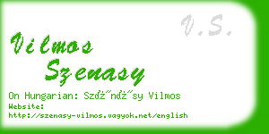 vilmos szenasy business card